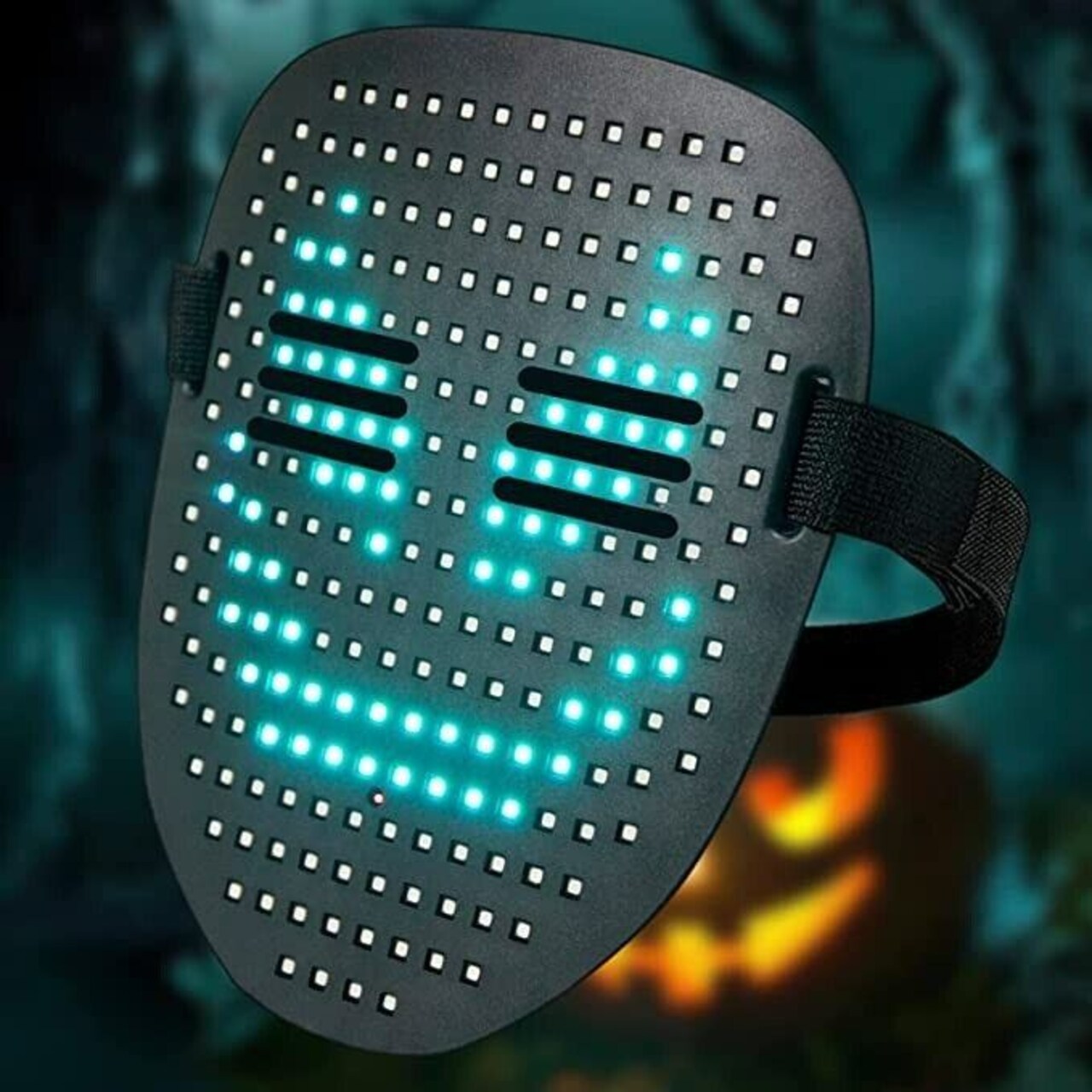 LED Mask Halloween Light Up Mask Kids/Adults DJ Mask Costume Party